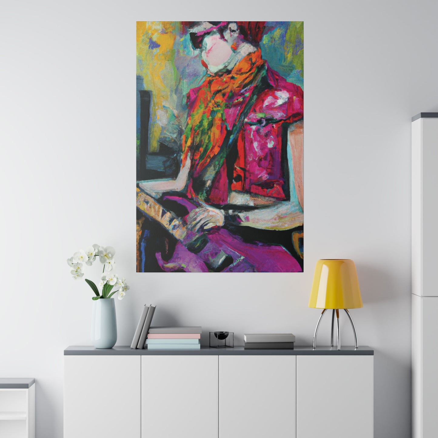 9053L - Rockstar Oil Painting Style Print | Poster | Home Decor | Wall Art | Music Art | Canvas