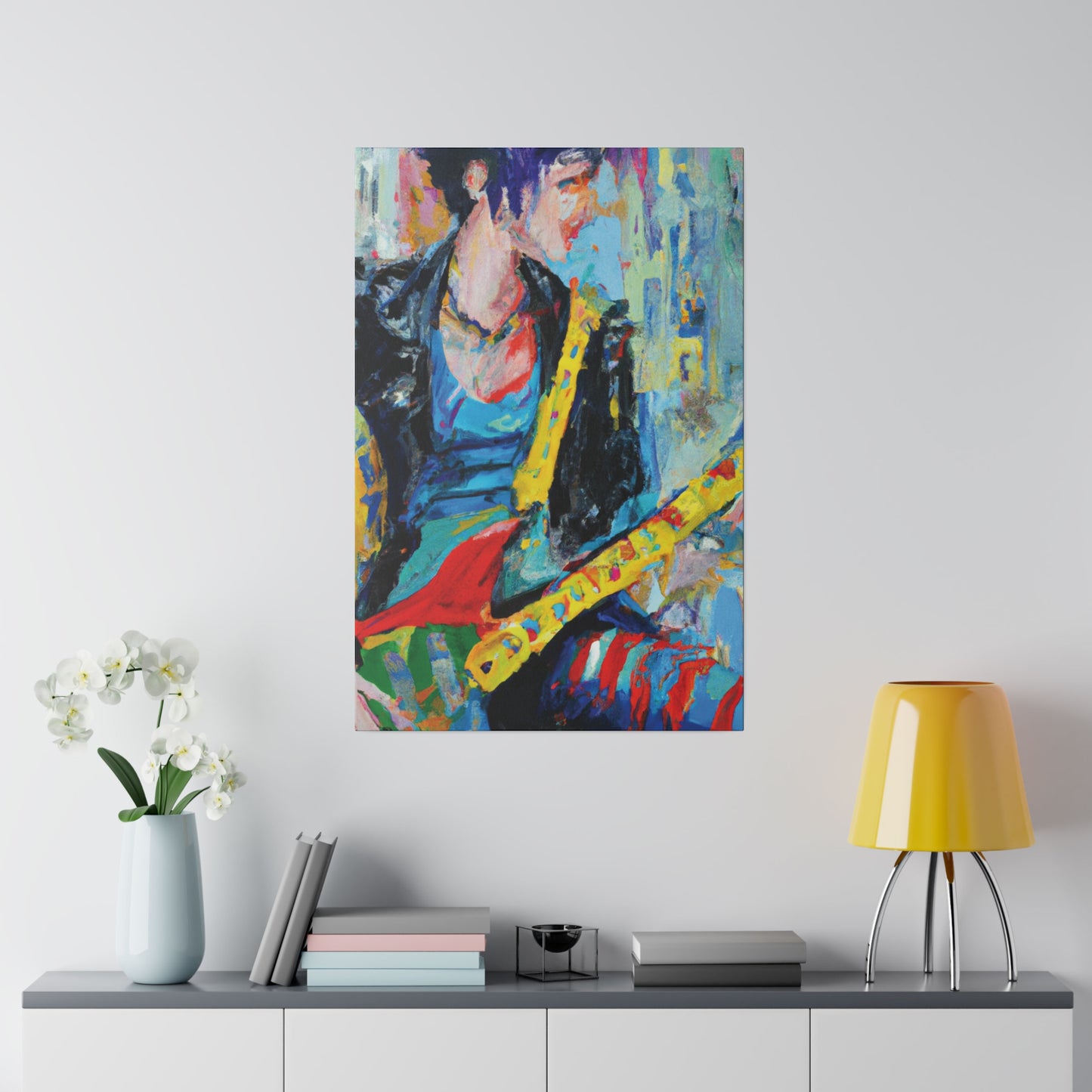 514Y - Rockstar Oil Painting Style Print | Poster | Home Decor | Wall Art | Music Art | Canvas