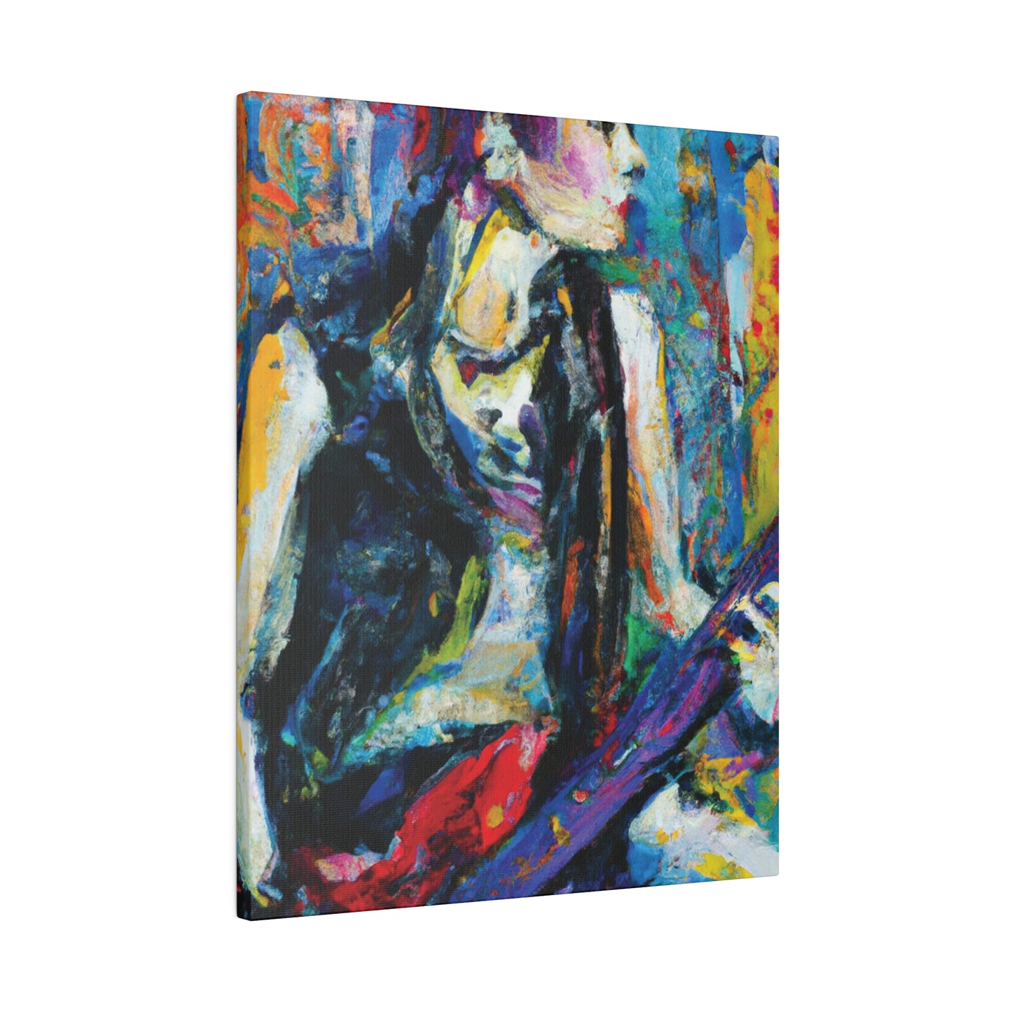 344U - Rockstar Oil Painting Style Print | Poster | Home Decor | Wall Art | Music Art | Canvas