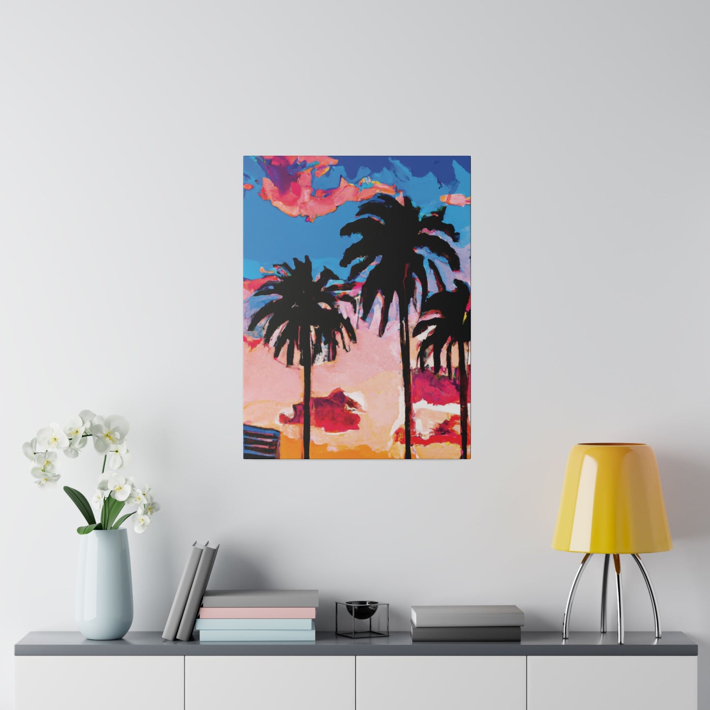 4347Z - Miami Beach Sunset Painting Print | Miami | Beach | Sunset | Poster | Home Decor | Wall Art | Canvas