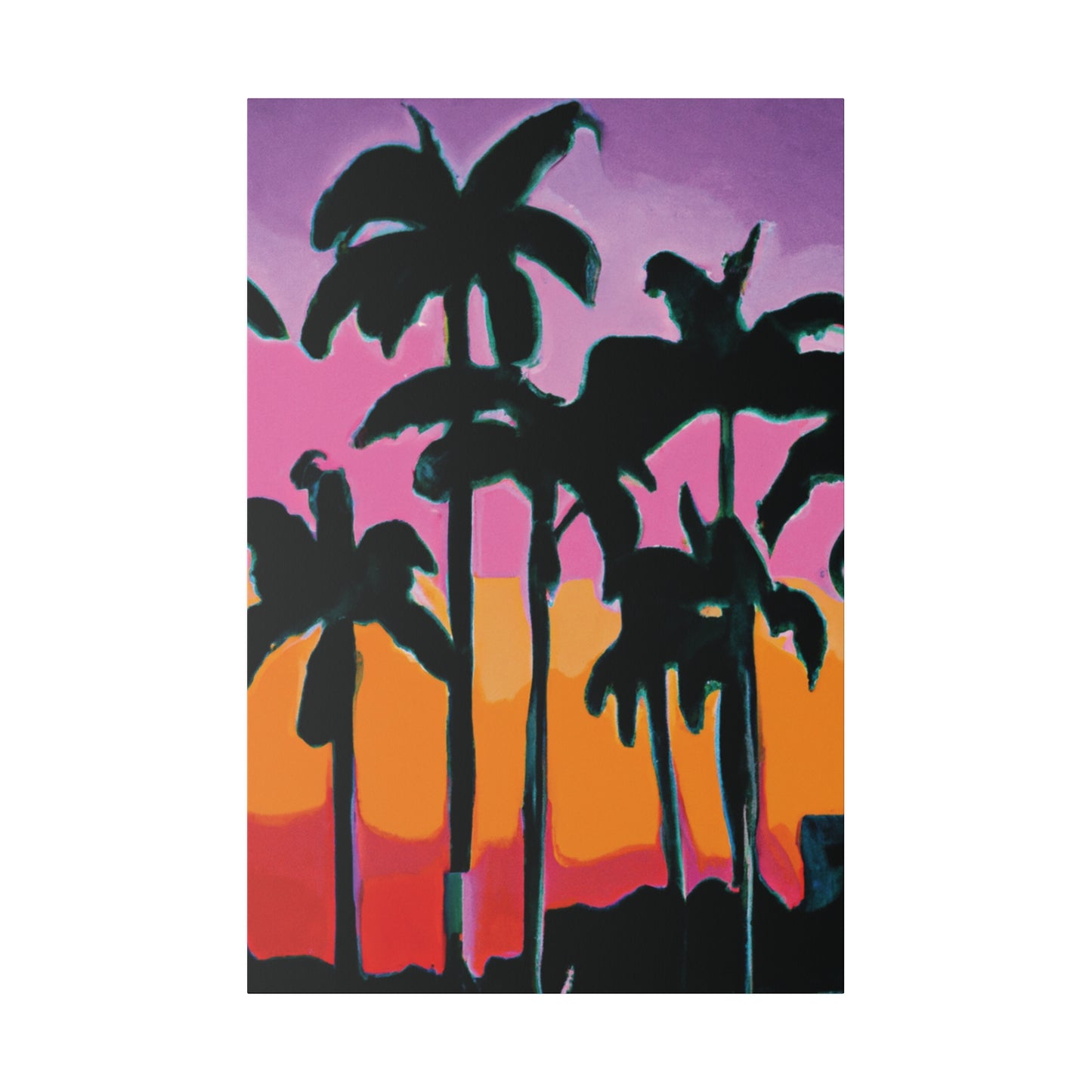 5108P - Miami Beach Sunset Painting Print | Miami | Beach | Sunset | Poster | Home Decor | Wall Art | Canvas