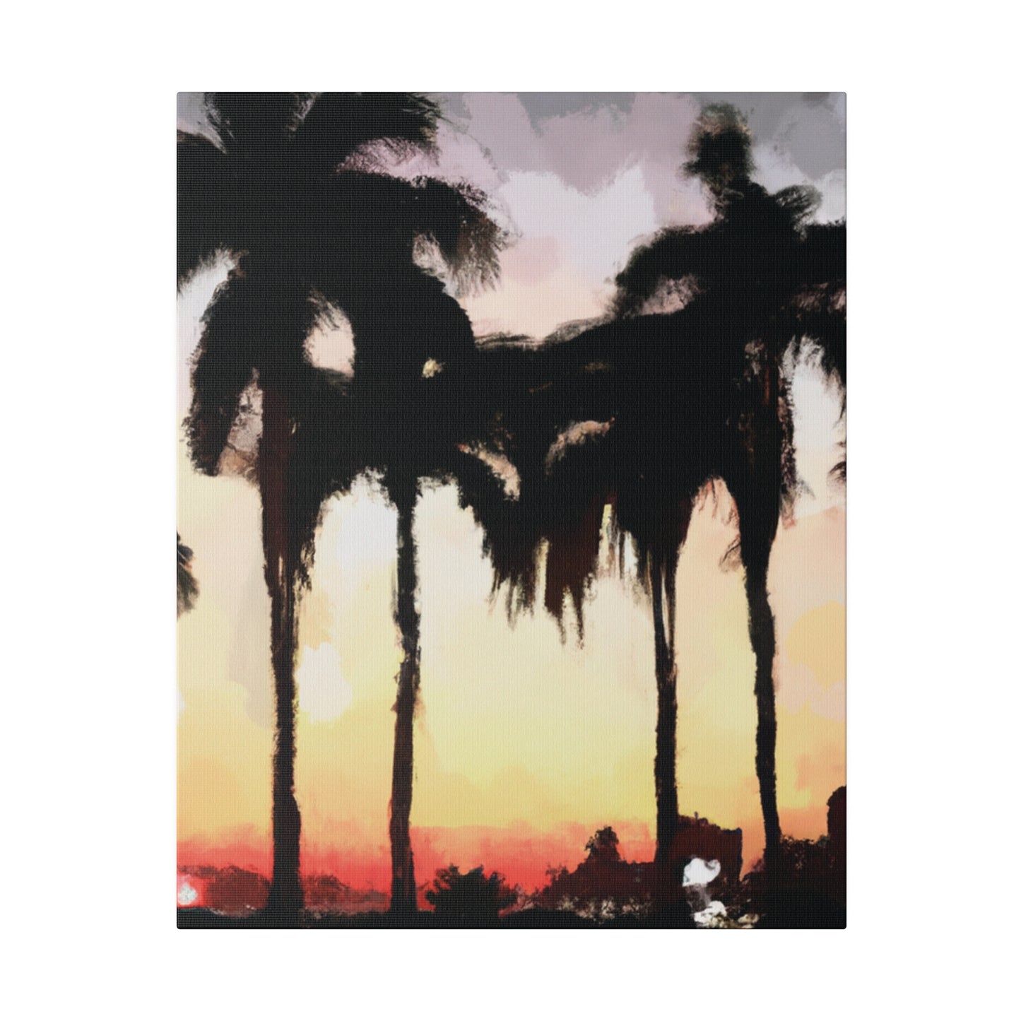 4763J - Miami Beach Sunset Painting Print | Miami | Beach | Sunset | Poster | Home Decor | Wall Art | Canvas