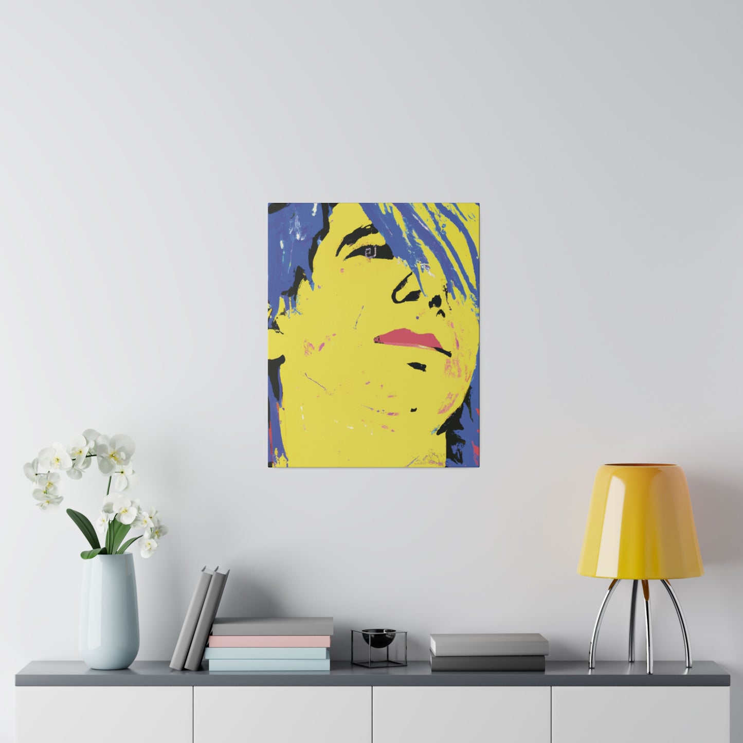 4894A - Rockstar Painting Print | Face | Abstract | Poster | Home Decor | Wall Art | Music Art | Canvas