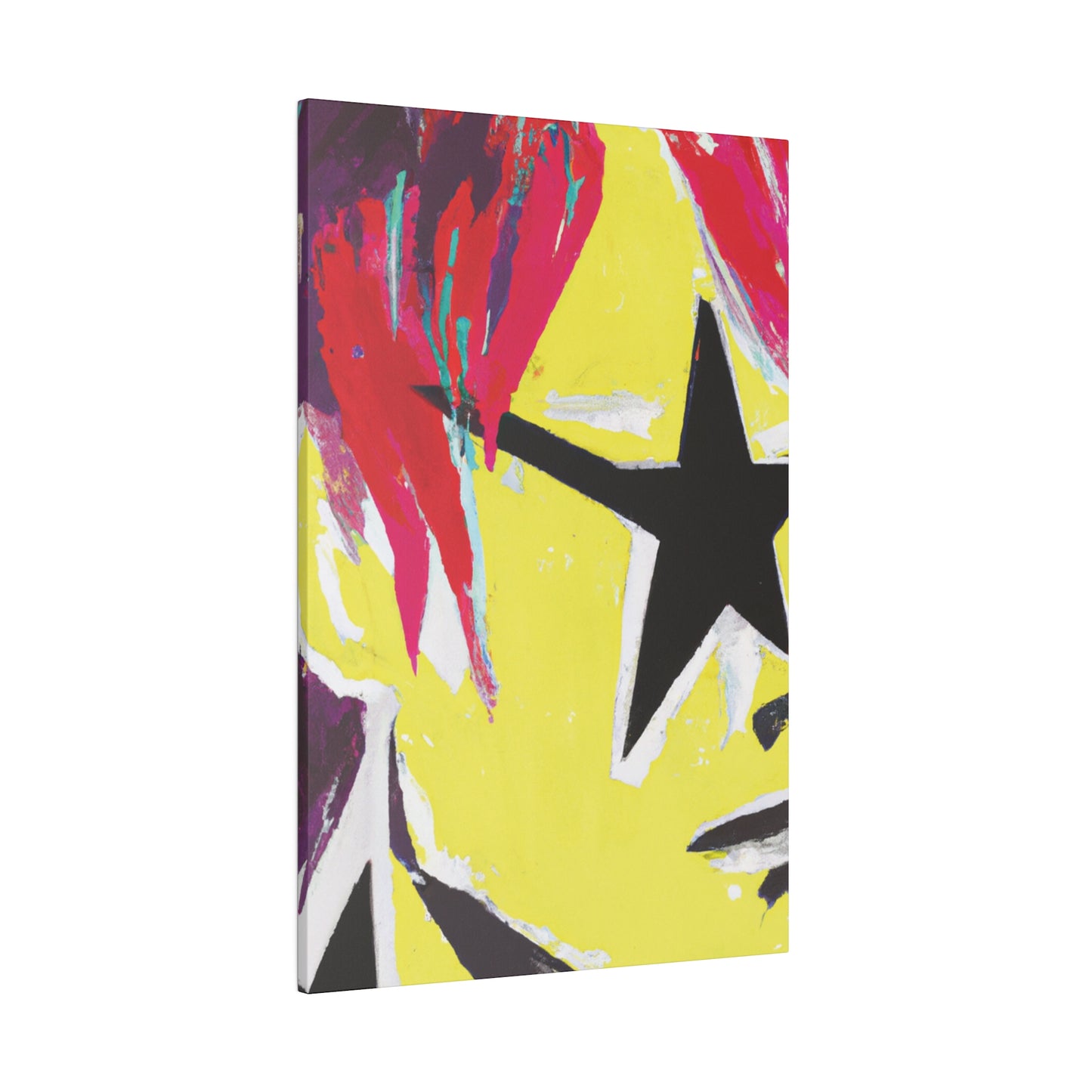 8768M - Rockstar Painting Print | Face | Abstract | Poster | Home Decor | Wall Art | Music Art | Canvas
