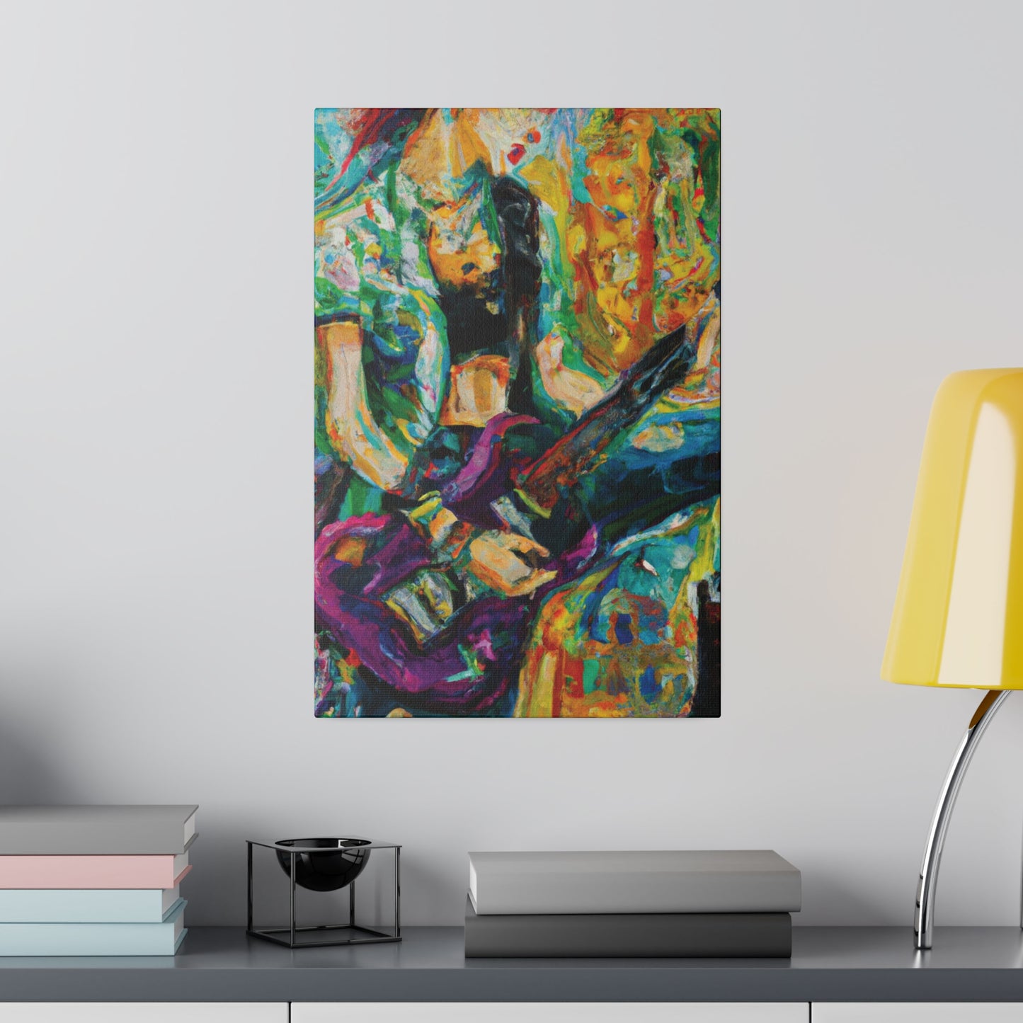 7362Z - Rockstar Oil Painting Style Print | Poster | Home Decor | Wall Art | Music Art | Canvas