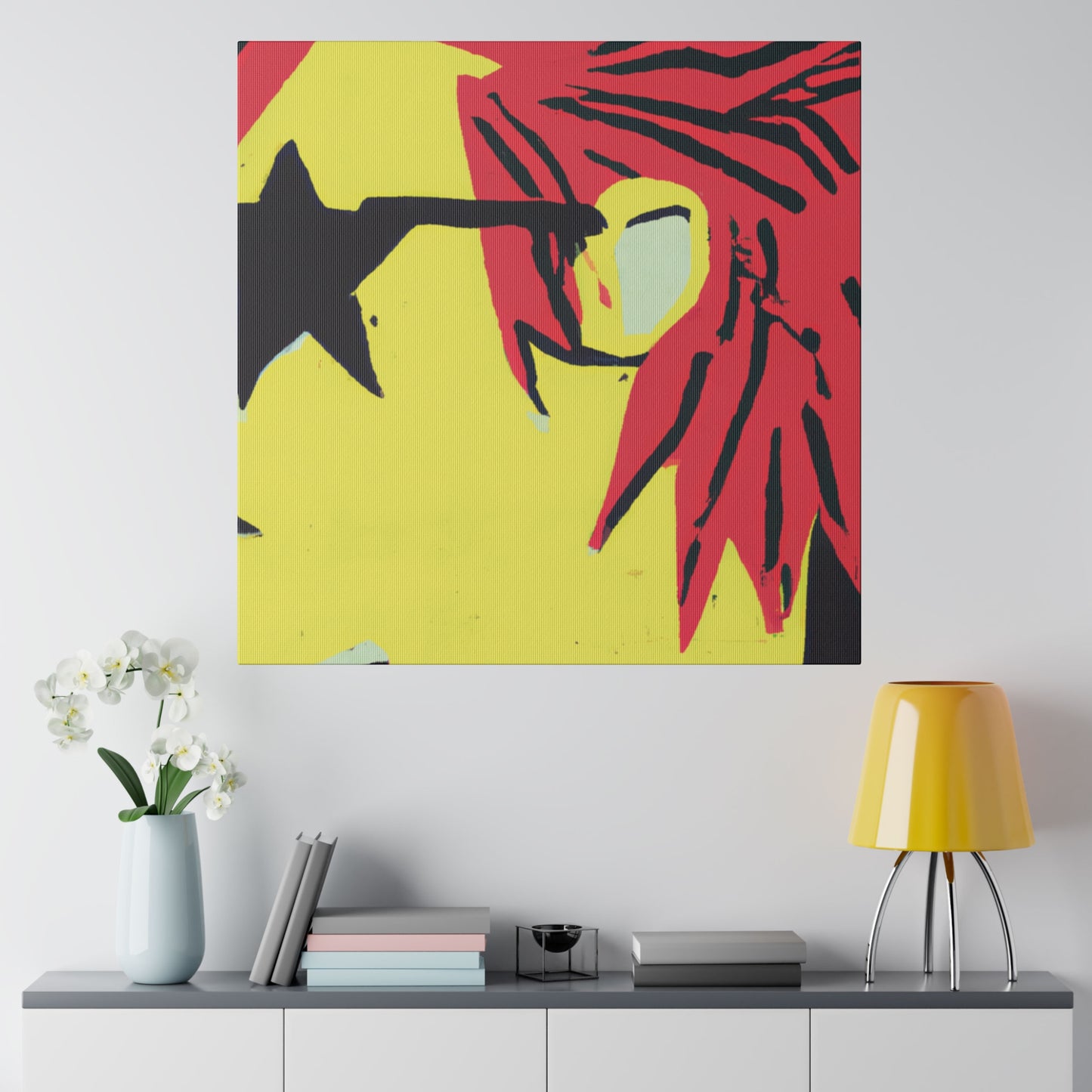 2724Q - Rockstar Painting Print | Face | Abstract | Poster | Home Decor | Wall Art | Music Art | Canvas