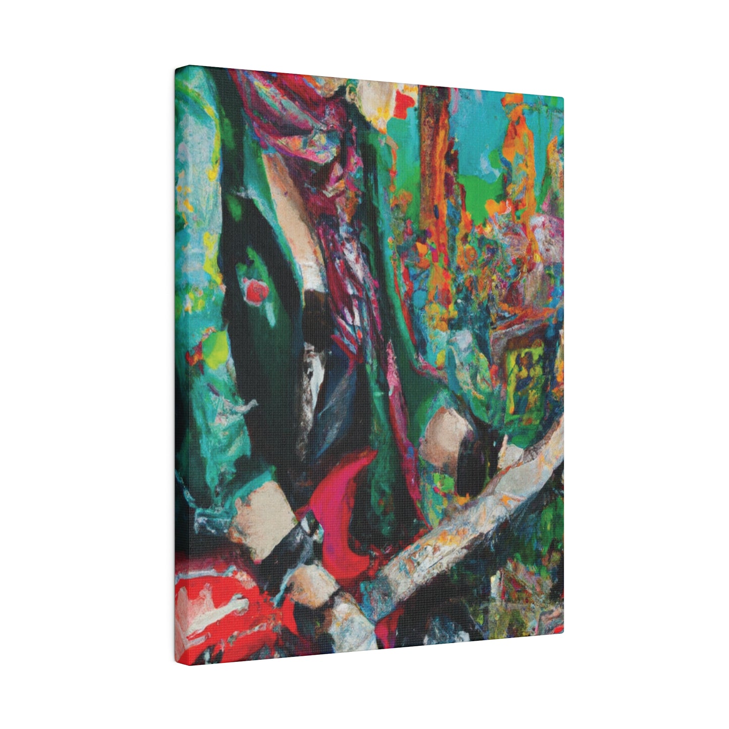 8679Y - Rockstar Oil Painting Style Print | Poster | Home Decor | Wall Art | Music Art | Canvas
