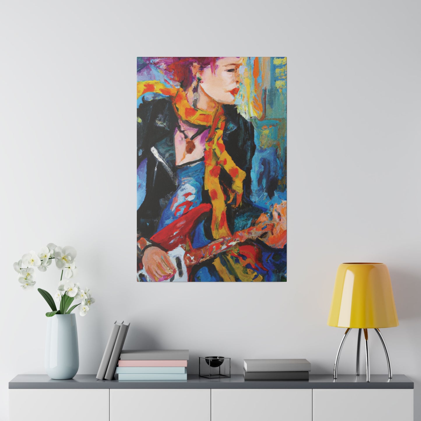 6234X - Rockstar Oil Painting Style Print | Poster | Home Decor | Wall Art | Music Art | Canvas