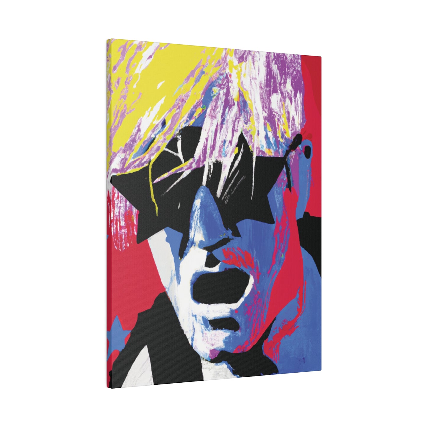 4837X - Rockstar Painting Print | Face | Abstract | Poster | Home Decor | Wall Art | Music Art | Canvas