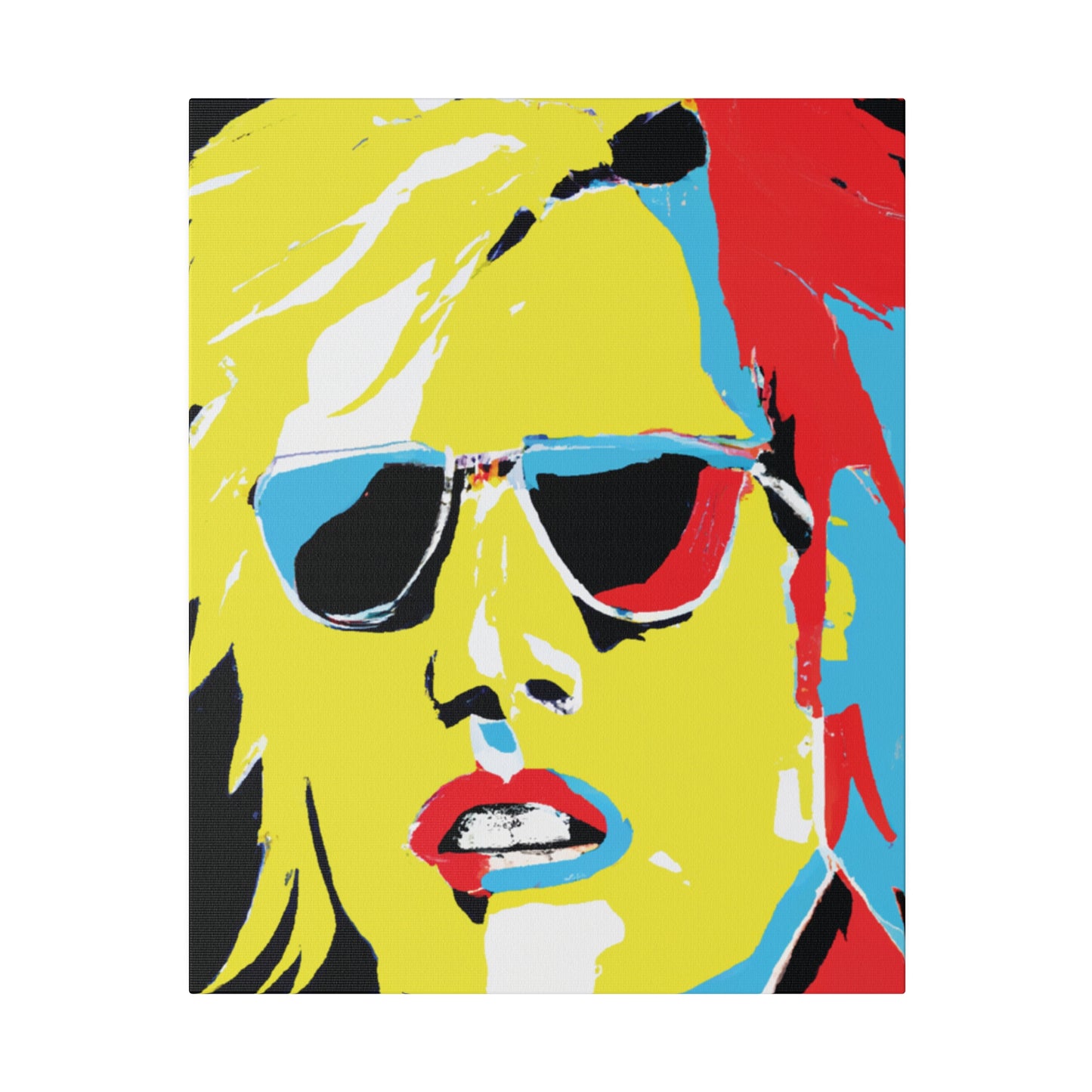 7436R - Rockstar Painting Print | Face | Abstract | Poster | Home Decor | Wall Art | Music Art | Canvas