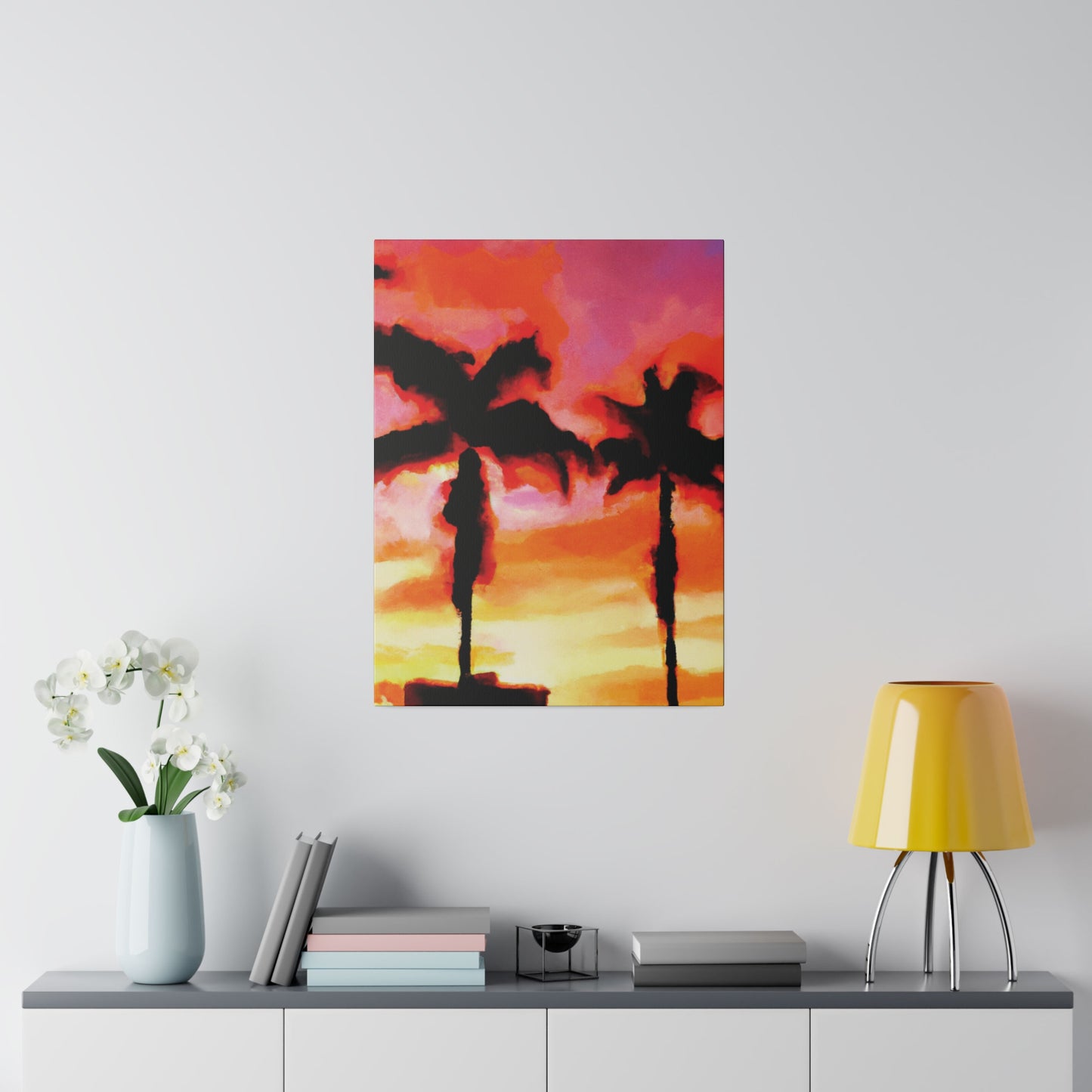 1413Q - Miami Beach Sunset Painting Print | Miami | Beach | Sunset | Poster | Home Decor | Wall Art | Canvas