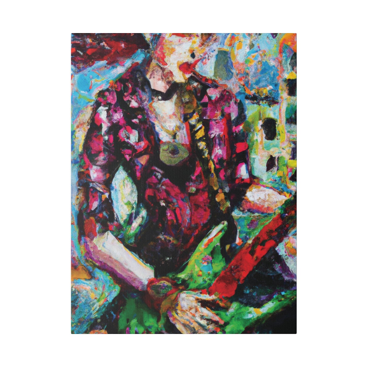 9453F - Rockstar Oil Painting Style Print | Poster | Home Decor | Wall Art | Music Art | Canvas