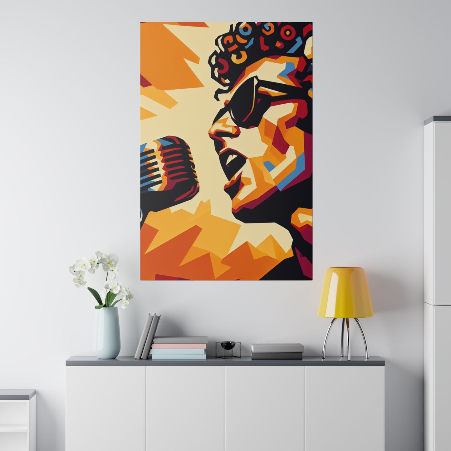 6723Z - Rockstar Painting Print | Face | Abstract | Poster | Home Decor | Wall Art | Music Art | Canvas