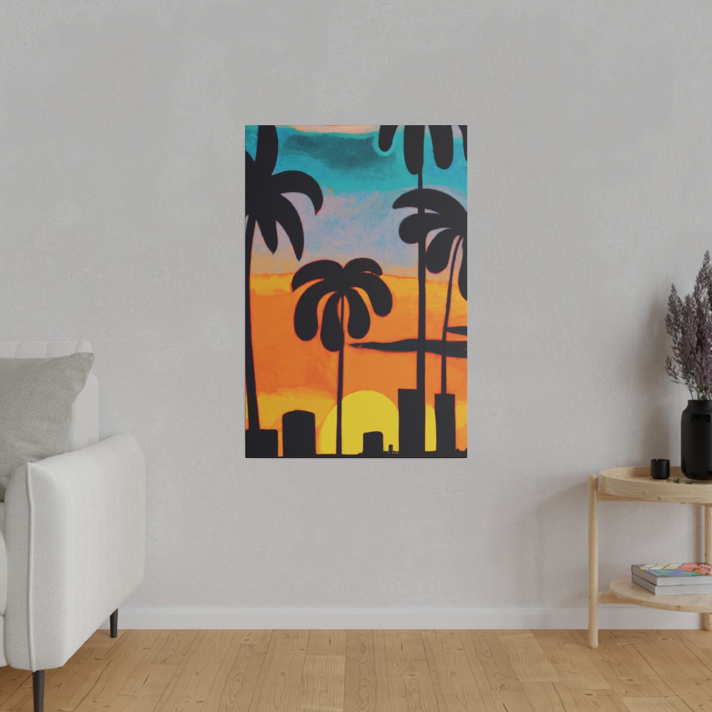 6878U - Miami Beach Sunset Painting Print | Miami | Beach | Sunset | Poster | Home Decor | Wall Art | Canvas