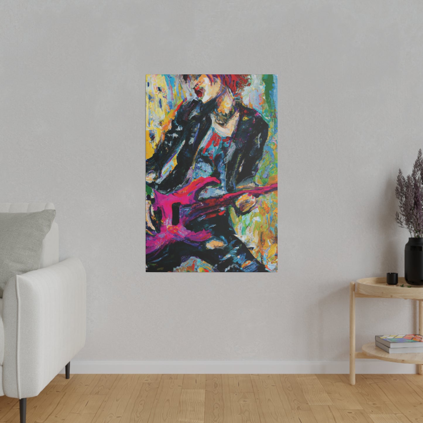 4567X - Rockstar Oil Painting Style Print | Poster | Home Decor | Wall Art | Music Art | Canvas