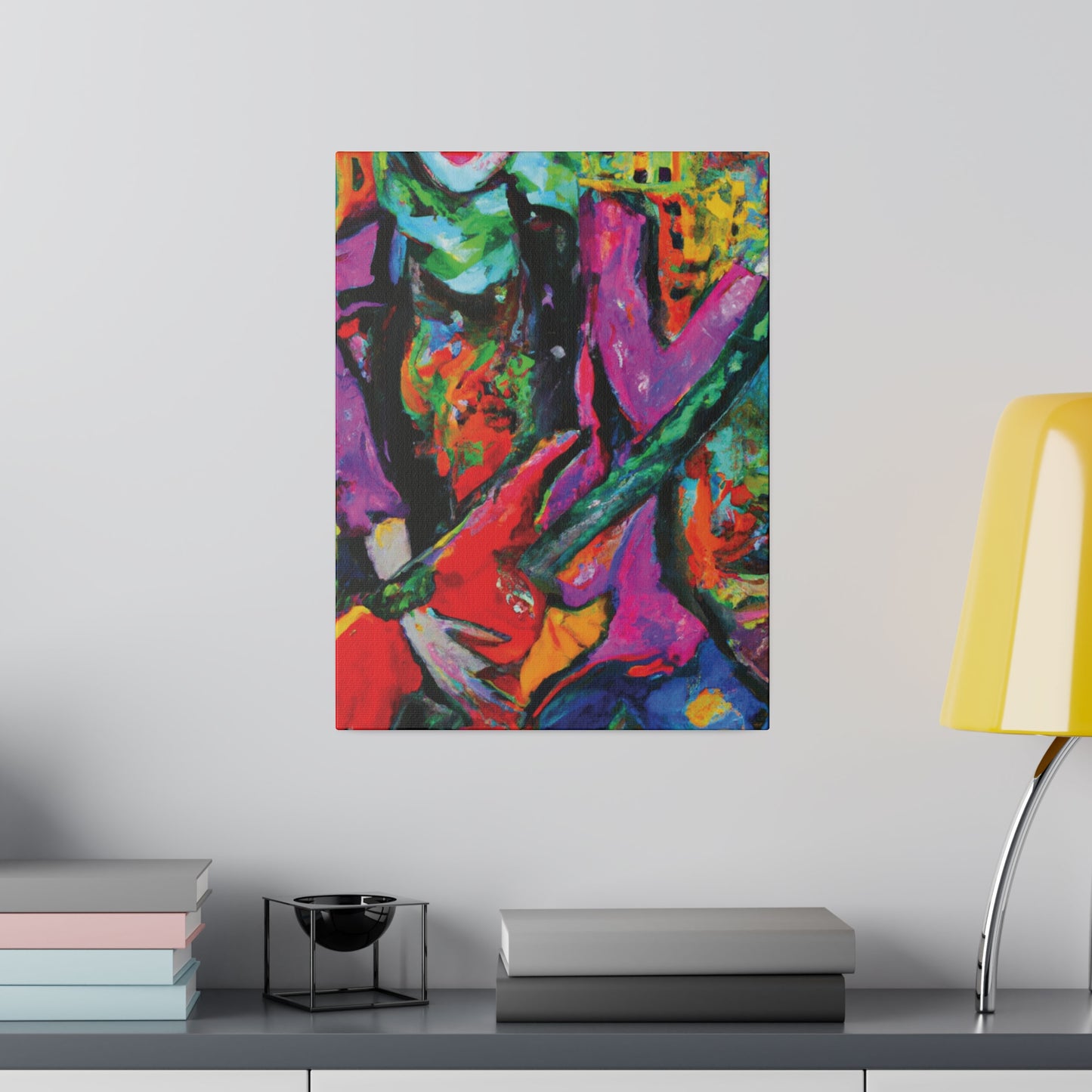3861D - Rockstar Oil Painting Style Print | Poster | Home Decor | Wall Art | Music Art | Canvas