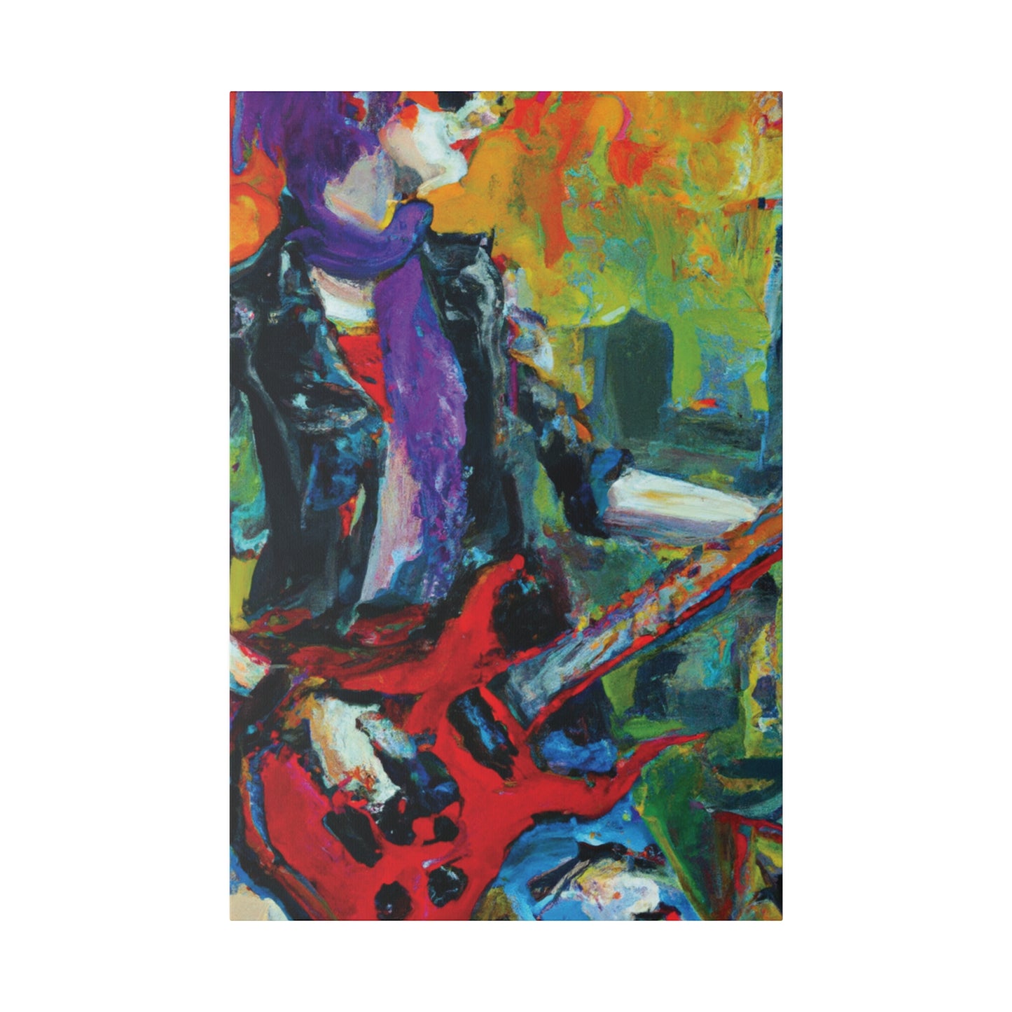 9823K - Rockstar Oil Painting Style Print | Poster | Home Decor | Wall Art | Music Art | Canvas