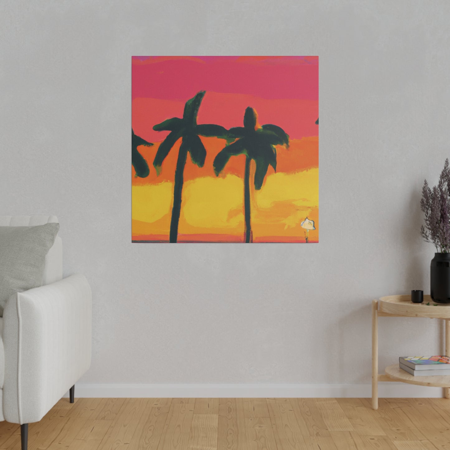 9642Q - Miami Beach Sunset Painting Print | Miami | Beach | Sunset | Poster | Home Decor | Wall Art | Canvas
