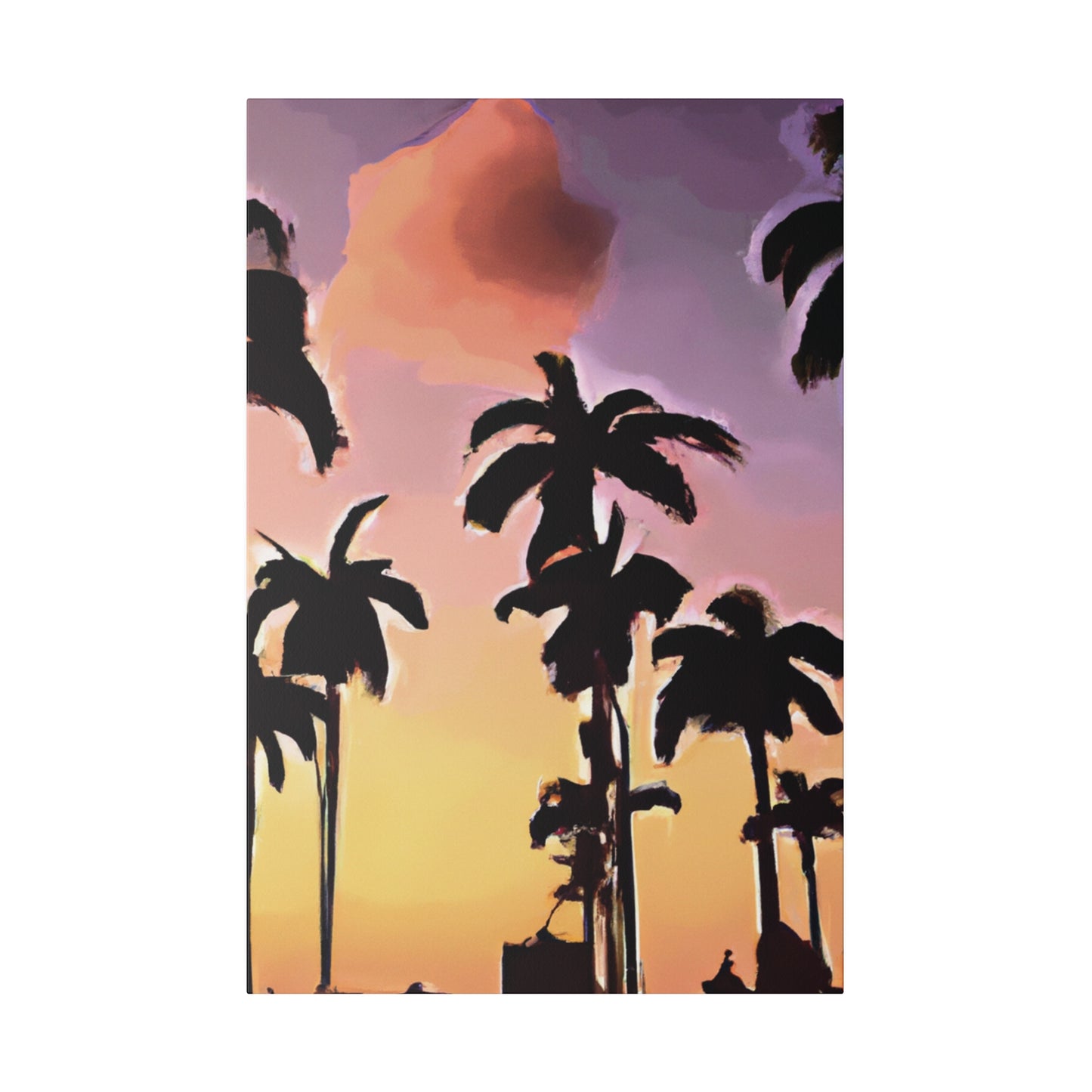 7792Z - Miami Beach Sunset Painting Print | Miami | Beach | Sunset | Poster | Home Decor | Wall Art | Canvas