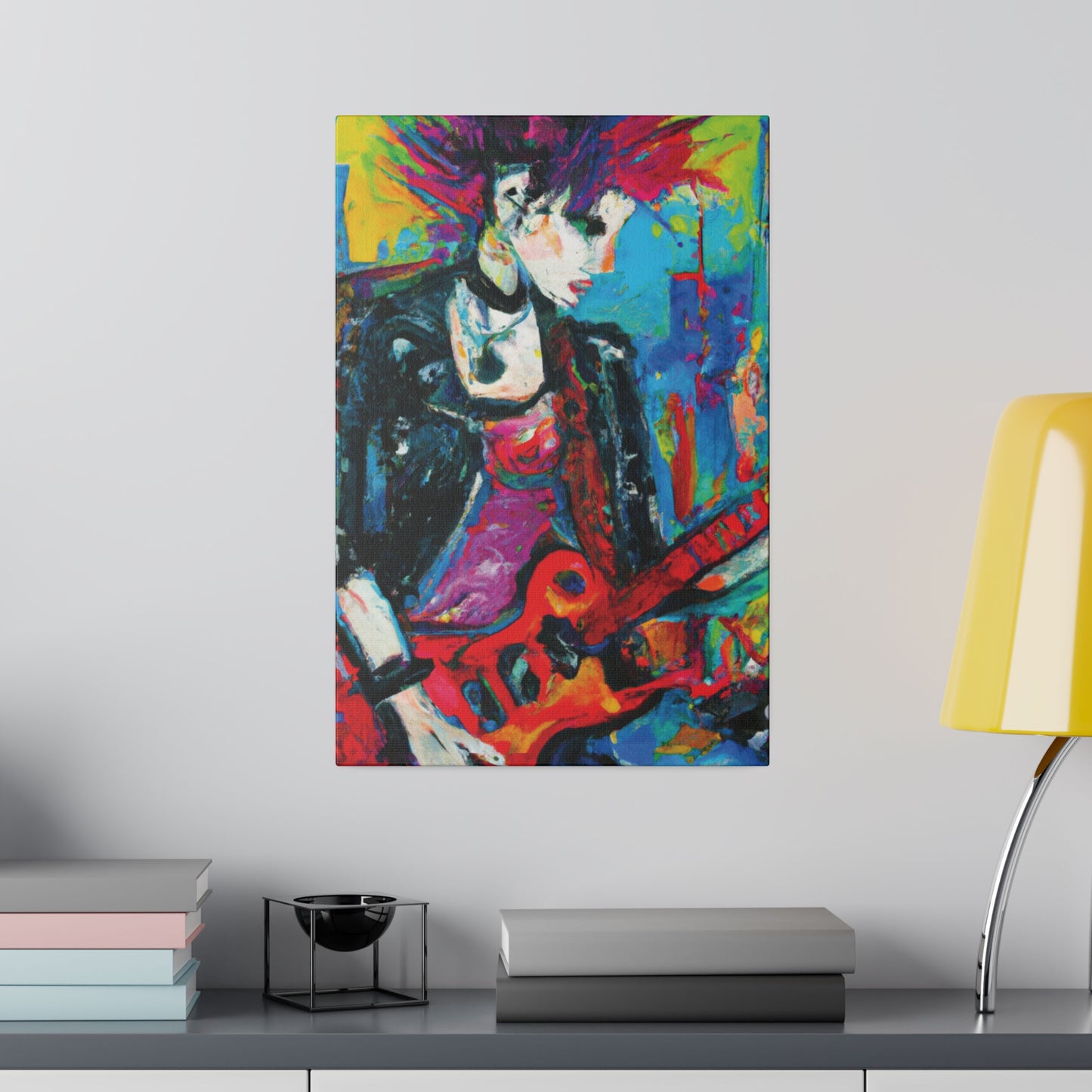 9051F - Rockstar Oil Painting Style Print | Poster | Home Decor | Wall Art | Music Art | Canvas