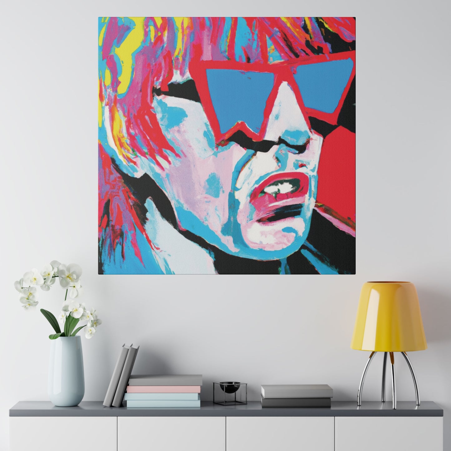 8517X - Rockstar Painting Print | Face | Abstract | Poster | Home Decor | Wall Art | Music Art | Canvas