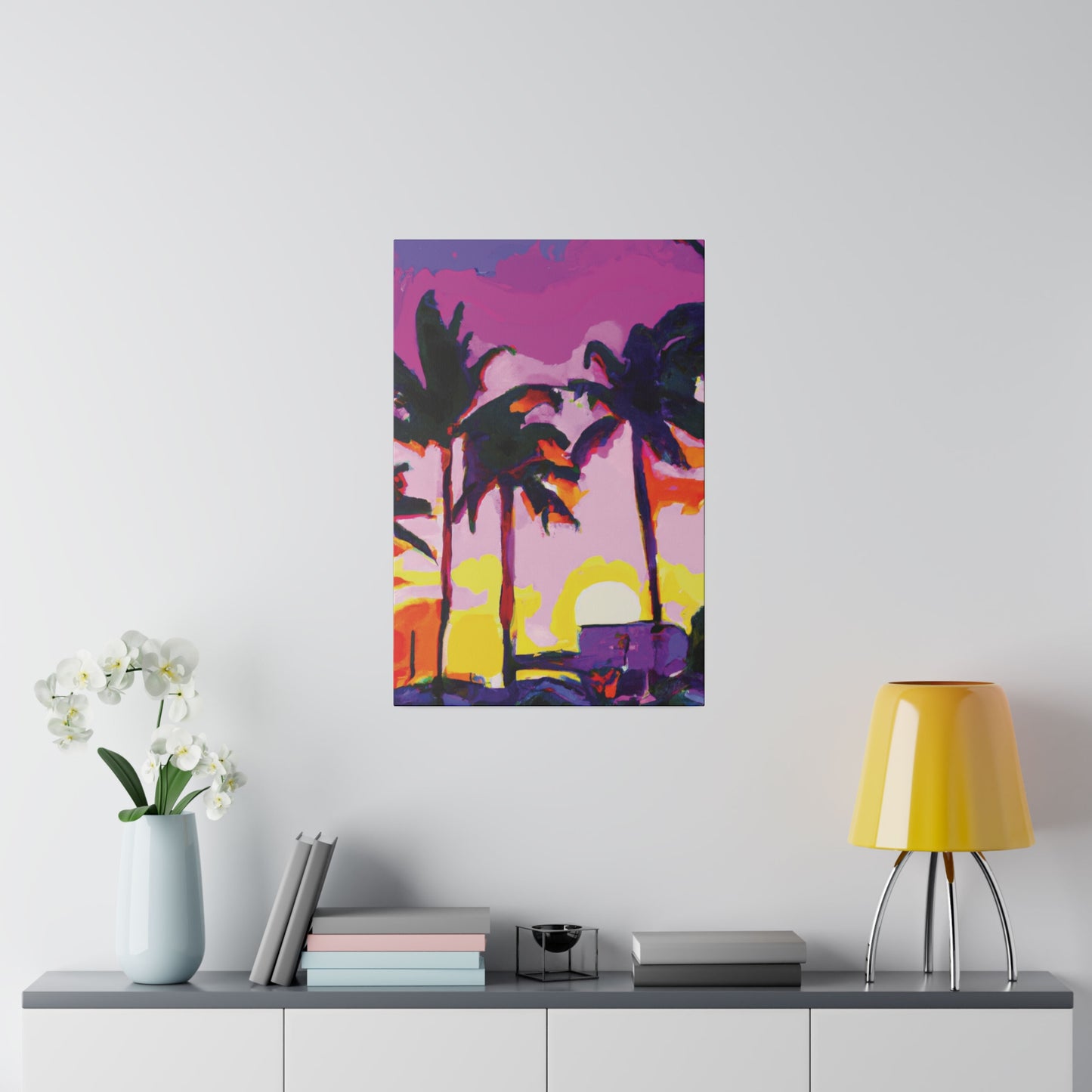 7146G - Miami Beach Sunset Painting Print | Miami | Beach | Sunset | Poster | Home Decor | Wall Art | Canvas