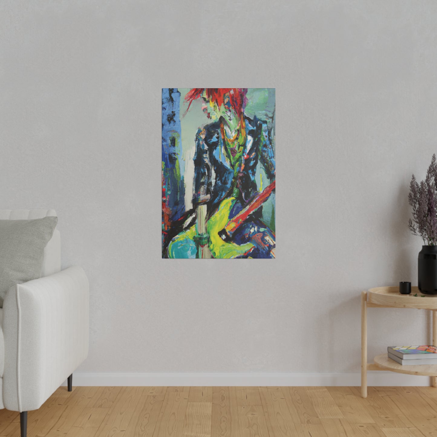 5111Y - Rockstar Oil Painting Style Print | Poster | Home Decor | Wall Art | Music Art | Canvas