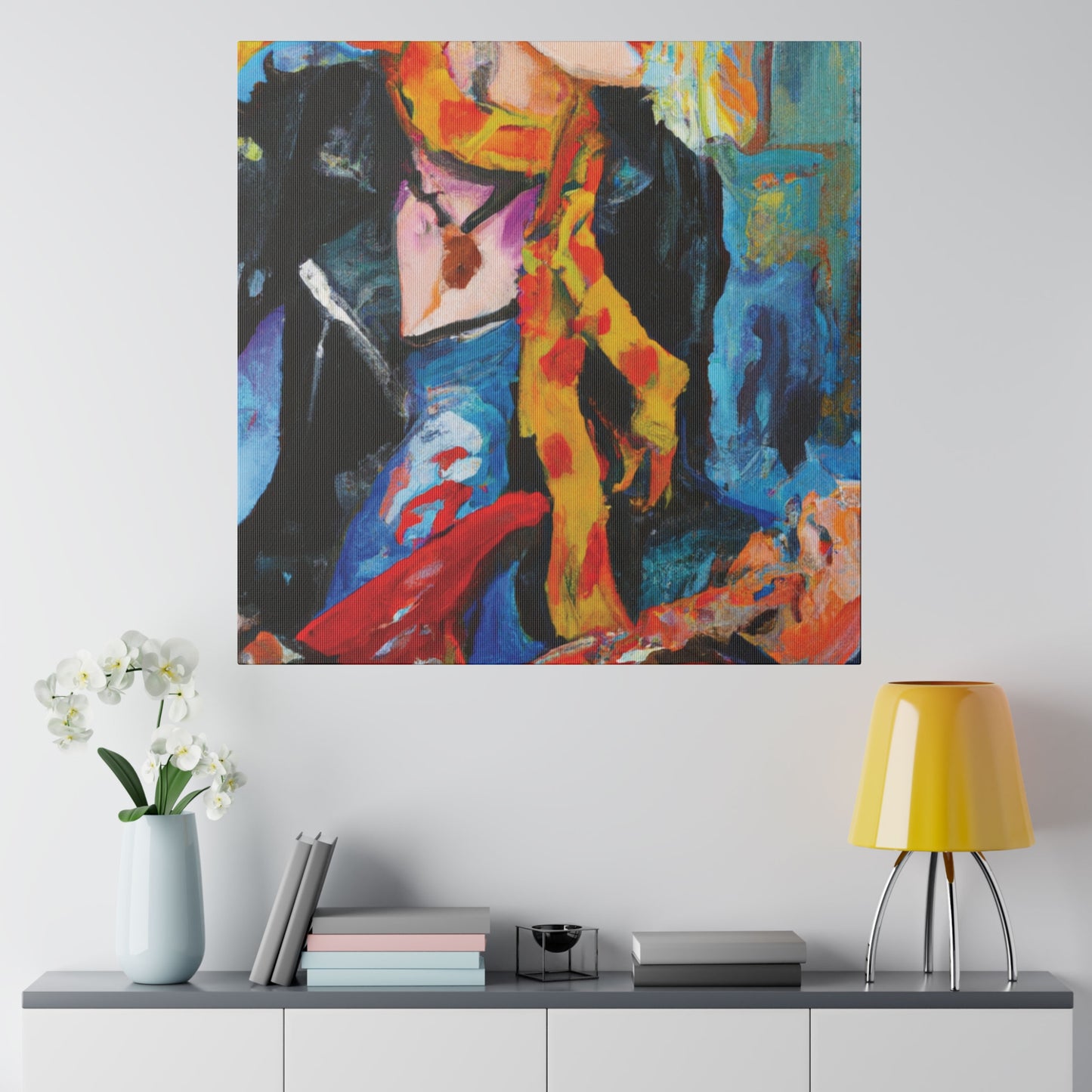 6234X - Rockstar Oil Painting Style Print | Poster | Home Decor | Wall Art | Music Art | Canvas