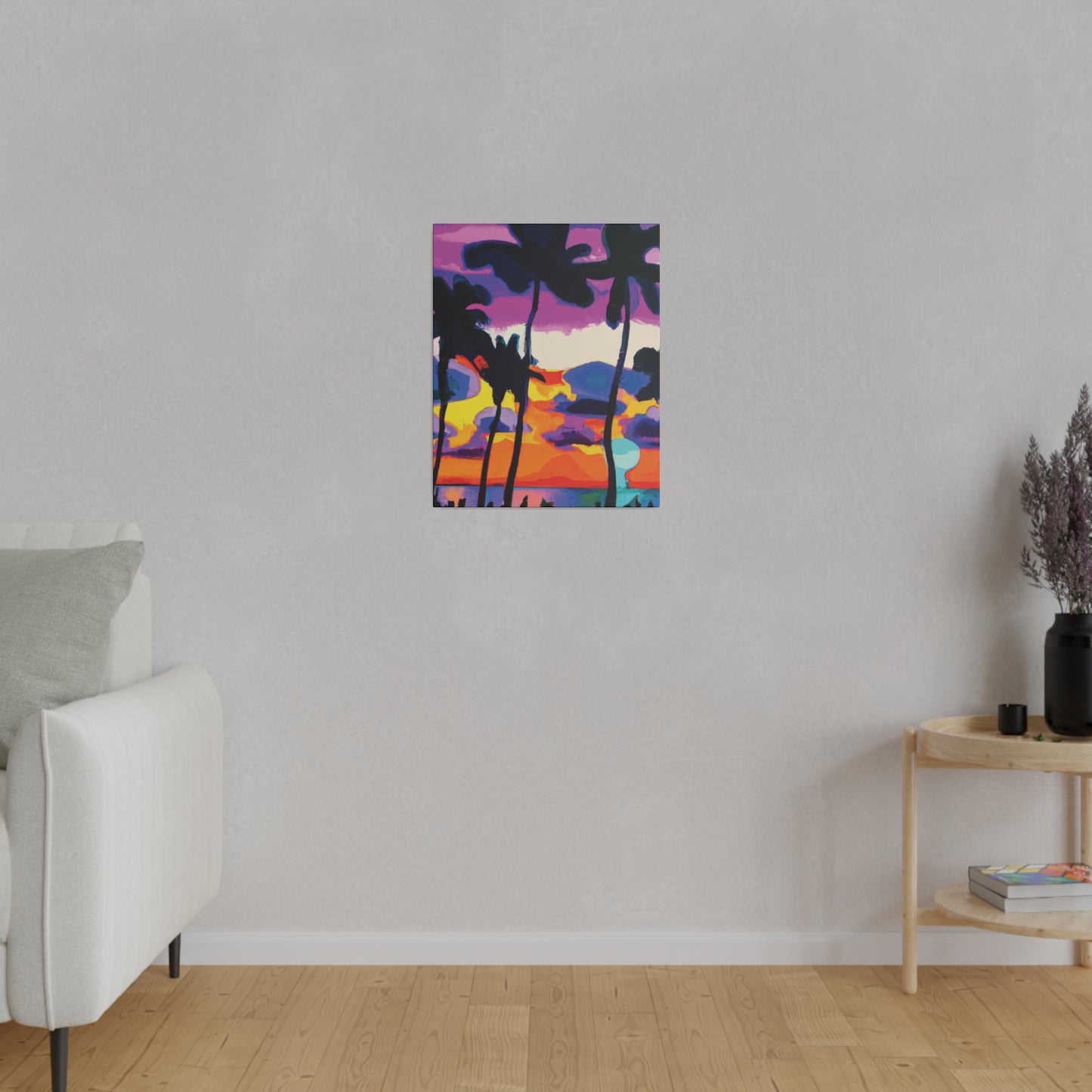7455H - Miami Beach Sunset Painting Print | Miami | Beach | Sunset | Poster | Home Decor | Wall Art | Canvas