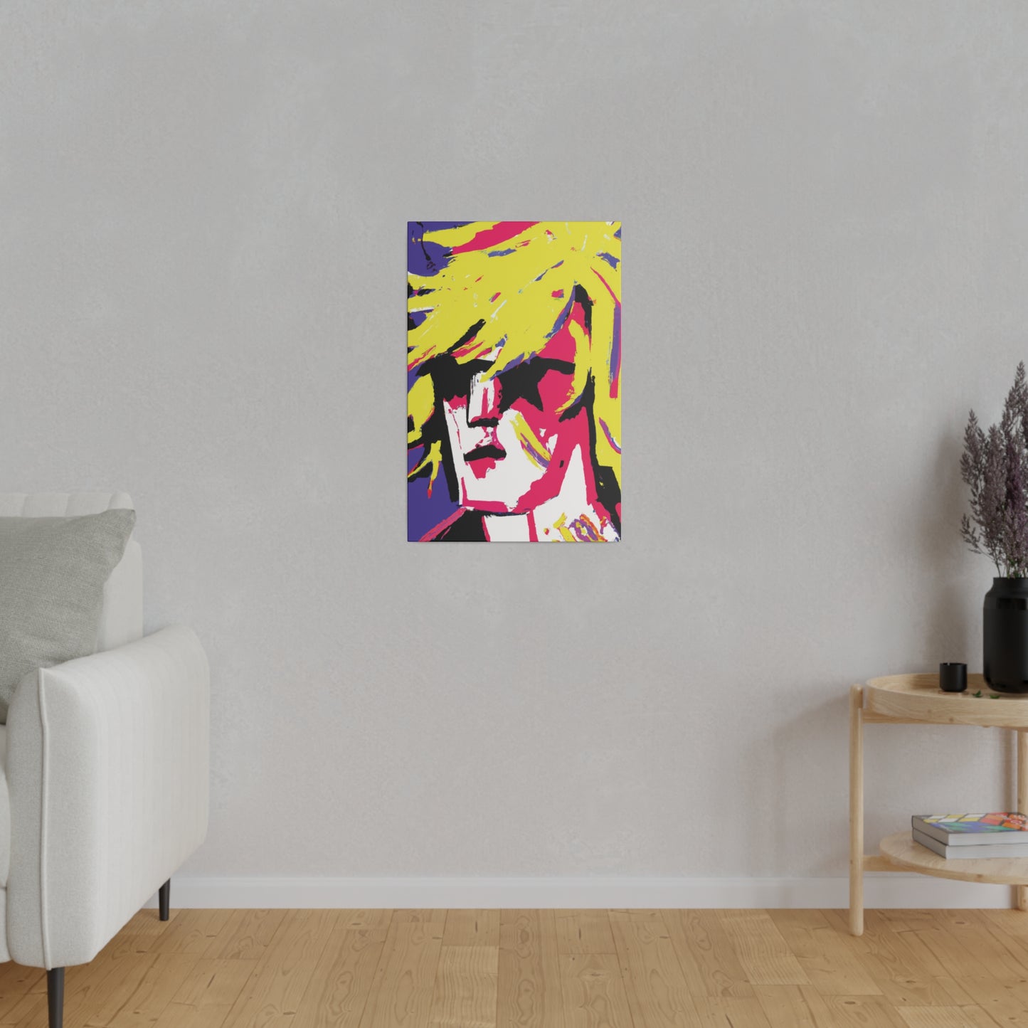 7709F - Rockstar Painting Print | Face | Abstract | Poster | Home Decor | Wall Art | Music Art | Canvas