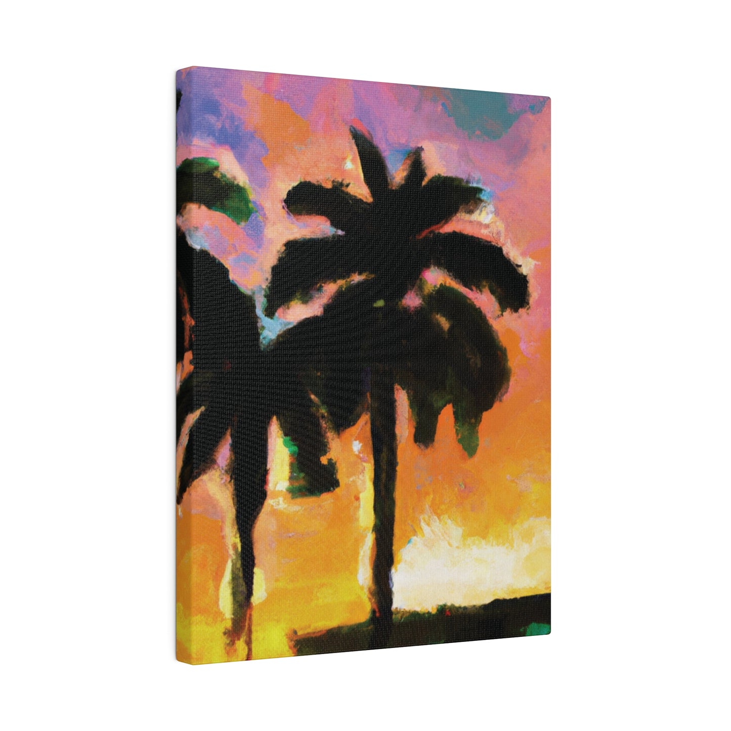 1532W - Miami Beach Sunset Painting Print | Miami | Beach | Sunset | Poster | Home Decor | Wall Art | Canvas