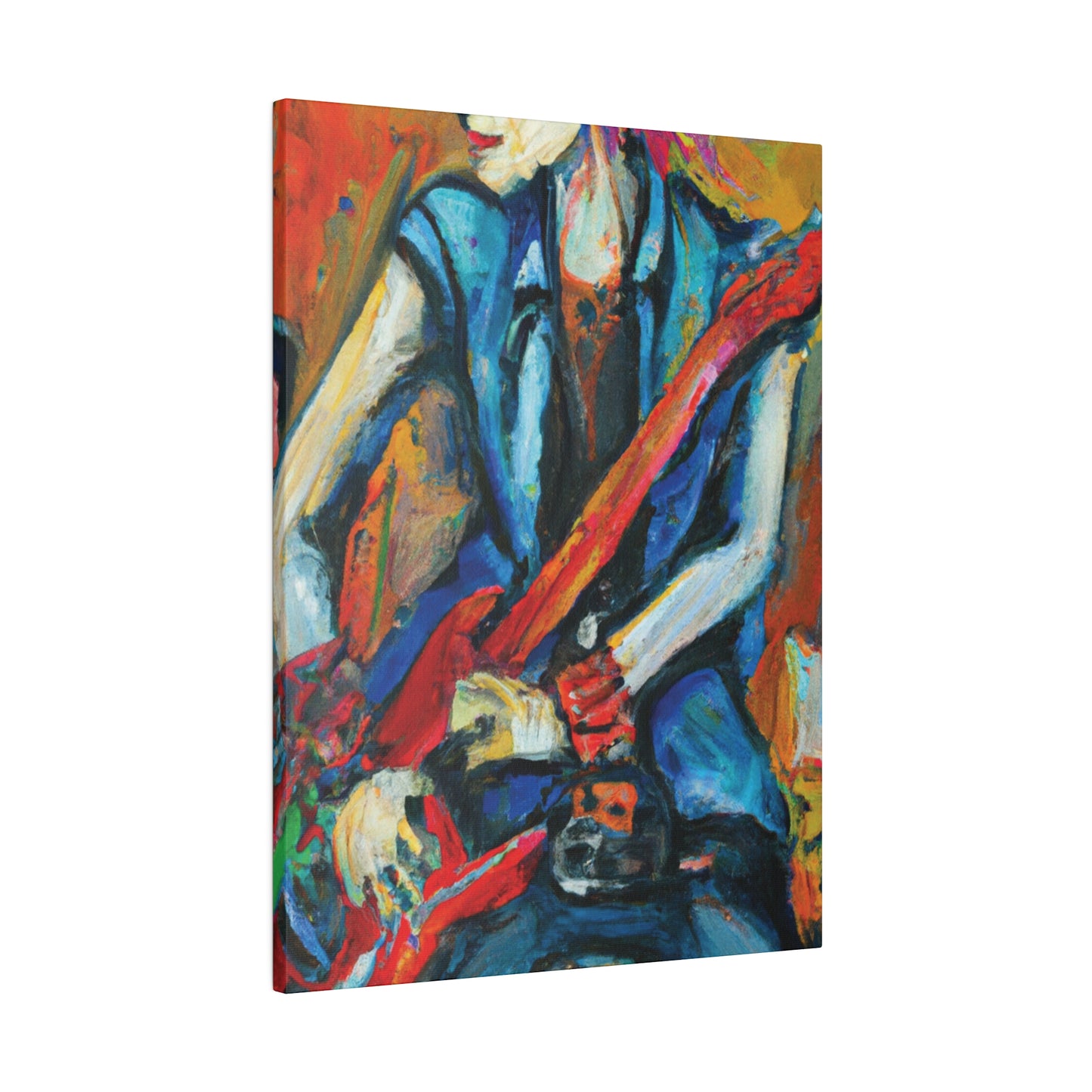 3B67 - Rockstar Oil Painting Style Print | Poster | Home Decor | Wall Art | Music Art | Canvas