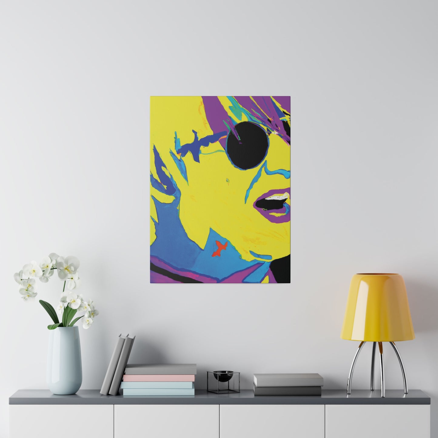 8129K - Rockstar Painting Print | Face | Abstract | Poster | Home Decor | Wall Art | Music Art | Canvas