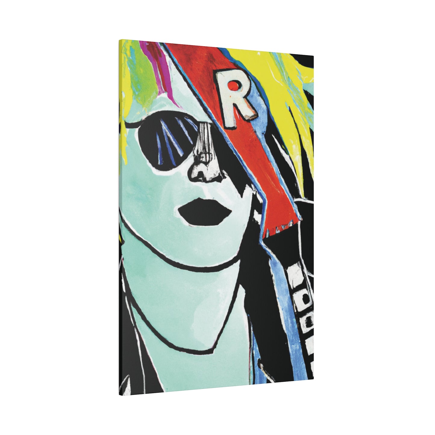 9391O - Rockstar Painting Print | Face | Abstract | Poster | Home Decor | Wall Art | Music Art | Canvas