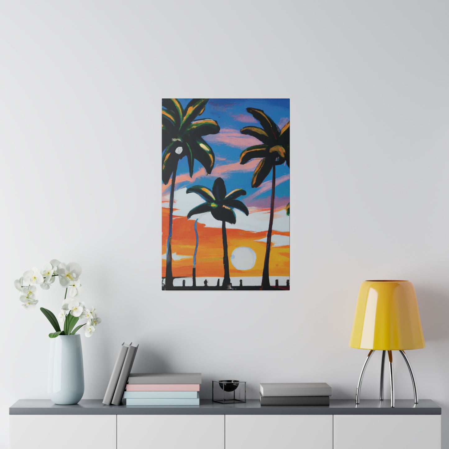 7745G - Miami Beach Sunset Painting Print | Miami | Beach | Sunset | Poster | Home Decor | Wall Art | Canvas