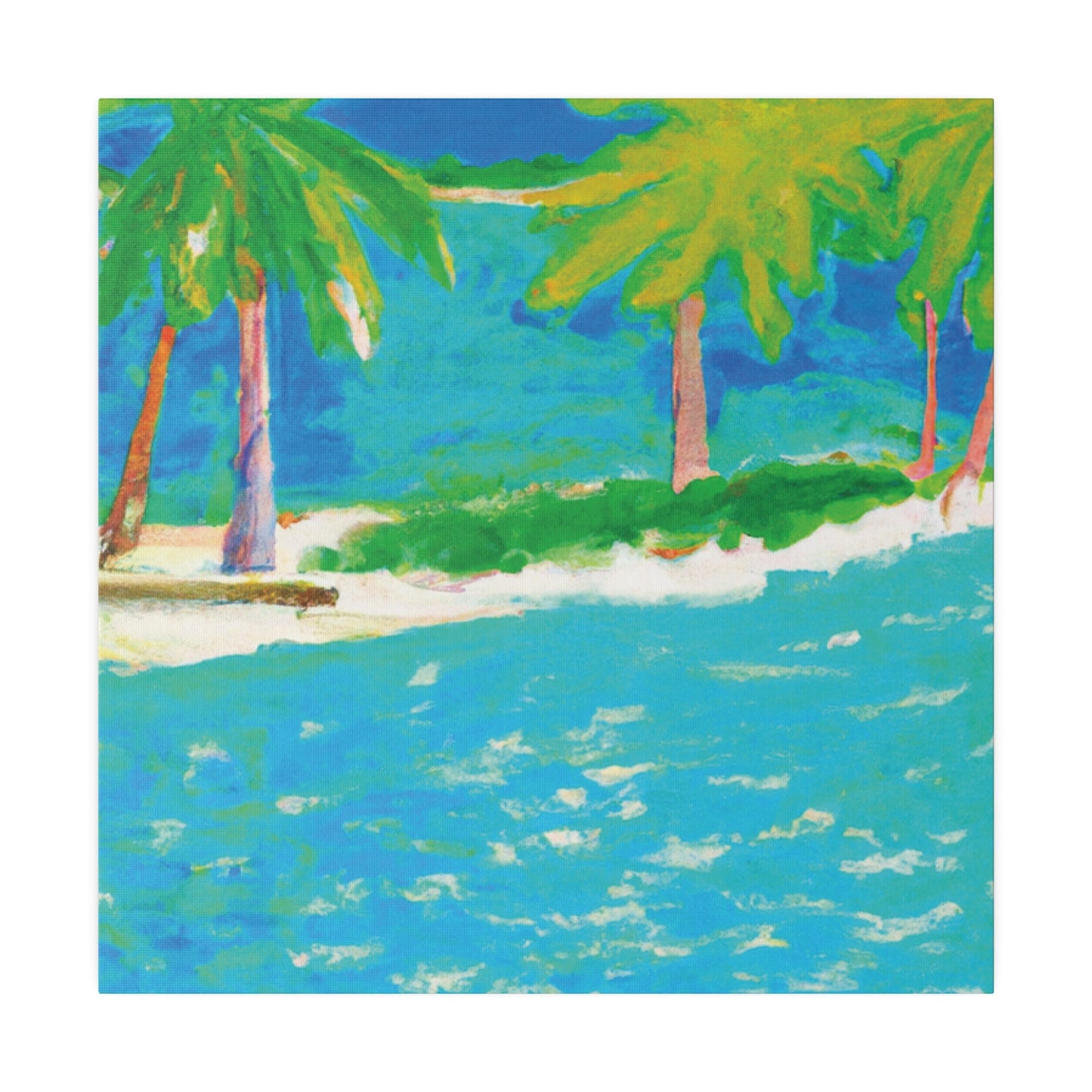 3271K - Bahamas Ocean Painting Print | Bahamas | Ocean | Beach | Poster | Home Decor | Wall Art | Canvas