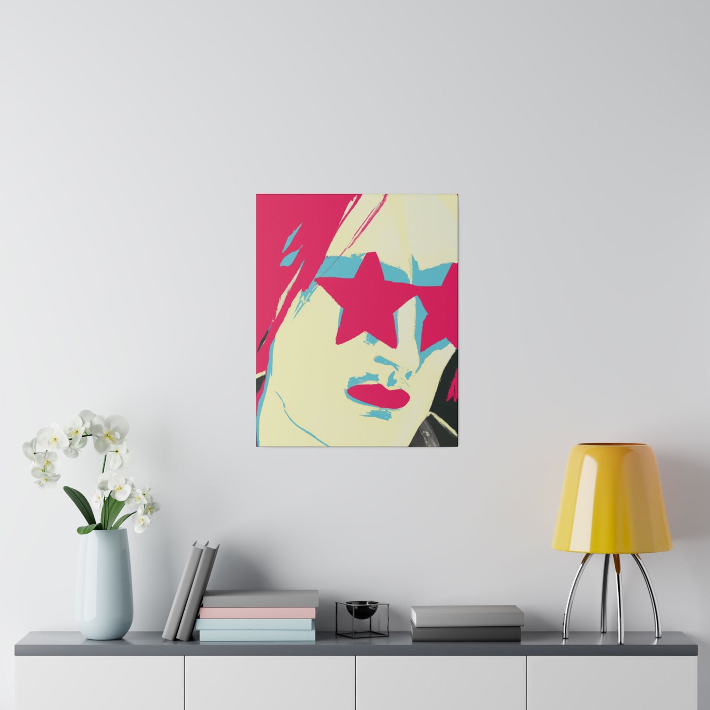 9695Y - Rockstar Painting Print | Face | Abstract | Poster | Home Decor | Wall Art | Music Art | Canvas