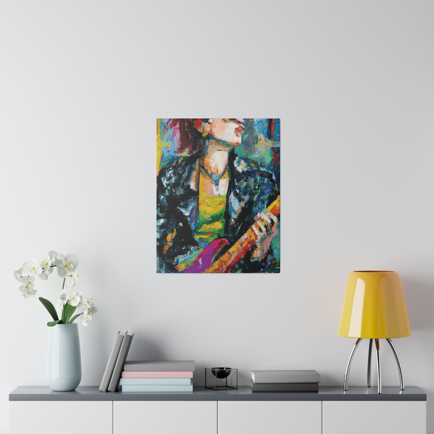 4638F - Rockstar Oil Painting Style Print | Poster | Home Decor | Wall Art | Music Art | Canvas