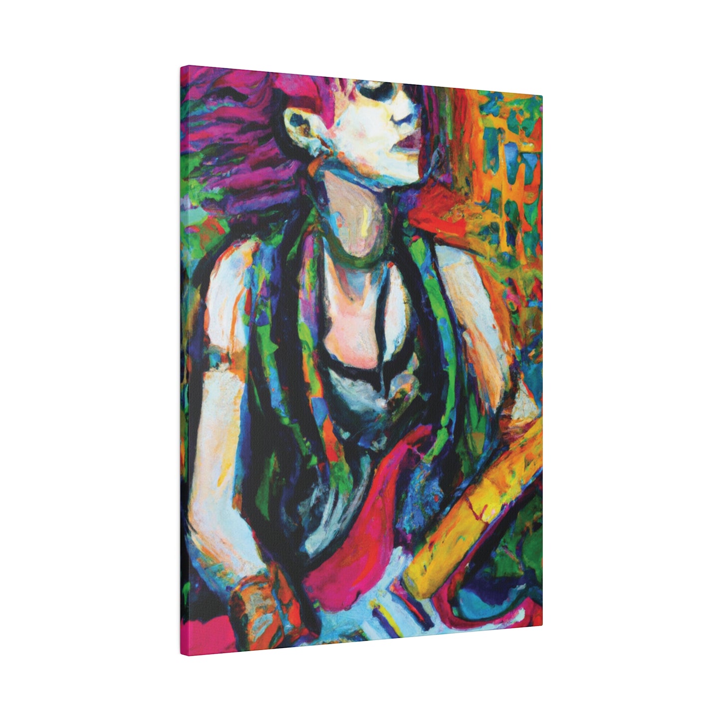 9572N - Rockstar Oil Painting Style Print | Poster | Home Decor | Wall Art | Music Art | Canvas