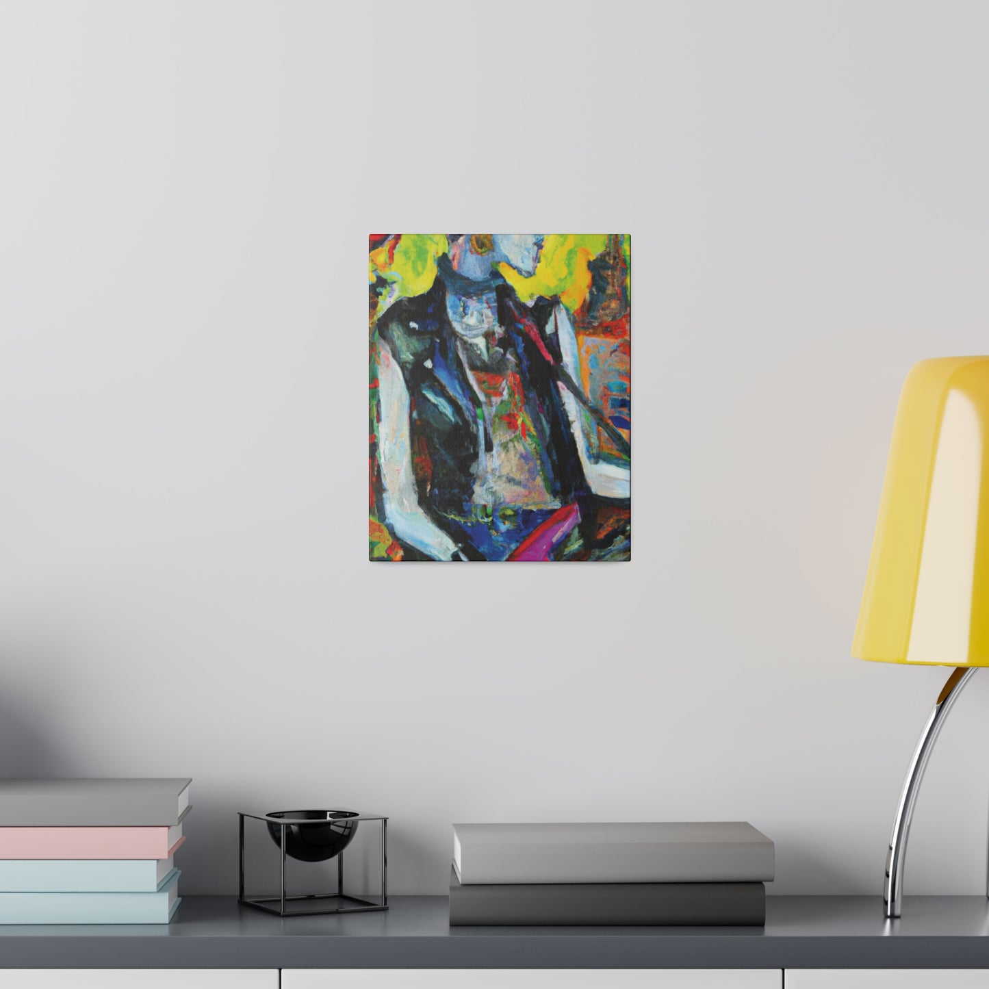 7349W - Rockstar Oil Painting Style Print | Poster | Home Decor | Wall Art | Music Art | Canvas