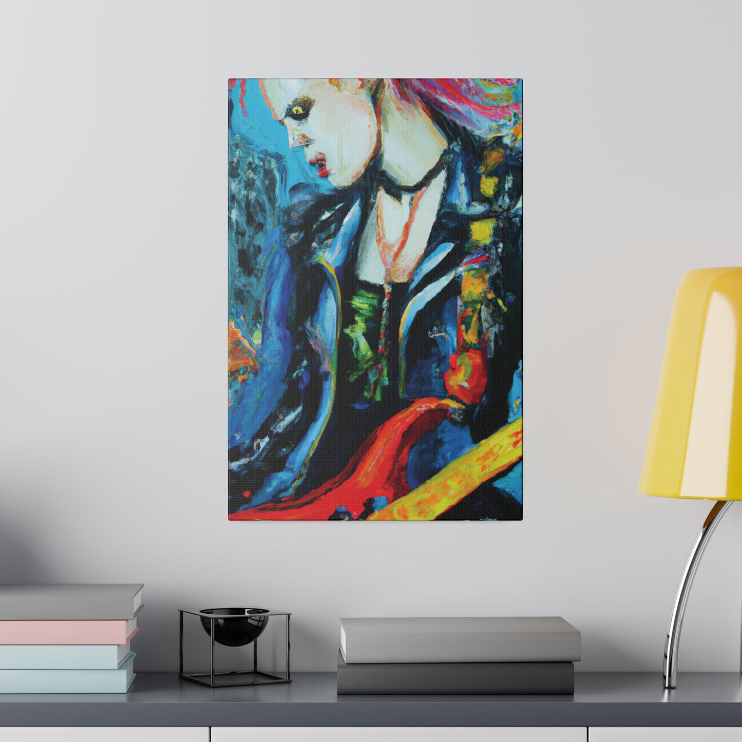 8900A - Rockstar Oil Painting Style Print | Poster | Home Decor | Wall Art | Music Art | Canvas