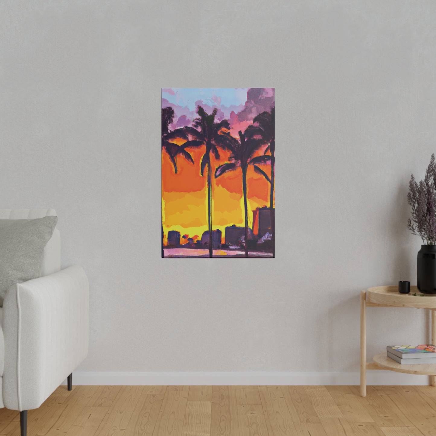 7392A - Miami Beach Sunset Painting Print | Miami | Beach | Sunset | Poster | Home Decor | Wall Art | Canvas