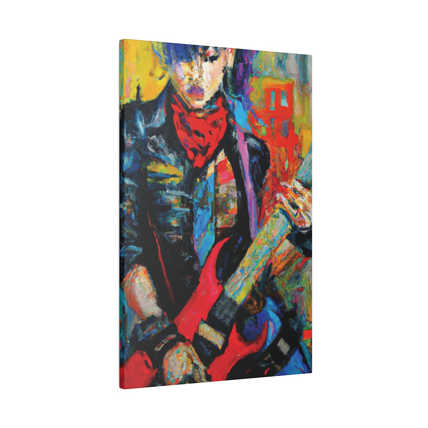 8732A - Rockstar Oil Painting Style Print | Poster | Home Decor | Wall Art | Music Art | Canvas