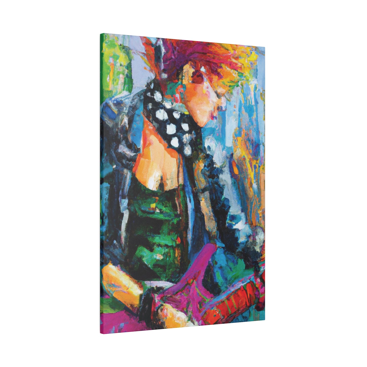 8032E - Rockstar Oil Painting Style Print | Poster | Home Decor | Wall Art | Music Art | Canvas