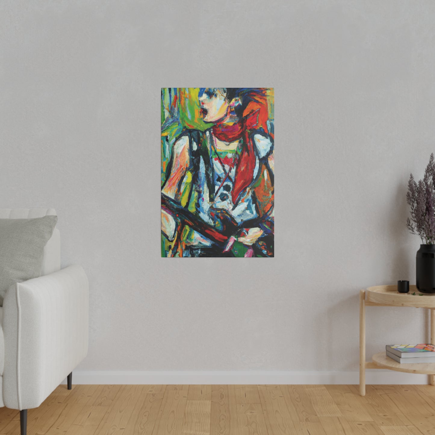 3713A - Rockstar Oil Painting Style Print | Poster | Home Decor | Wall Art | Music Art | Canvas