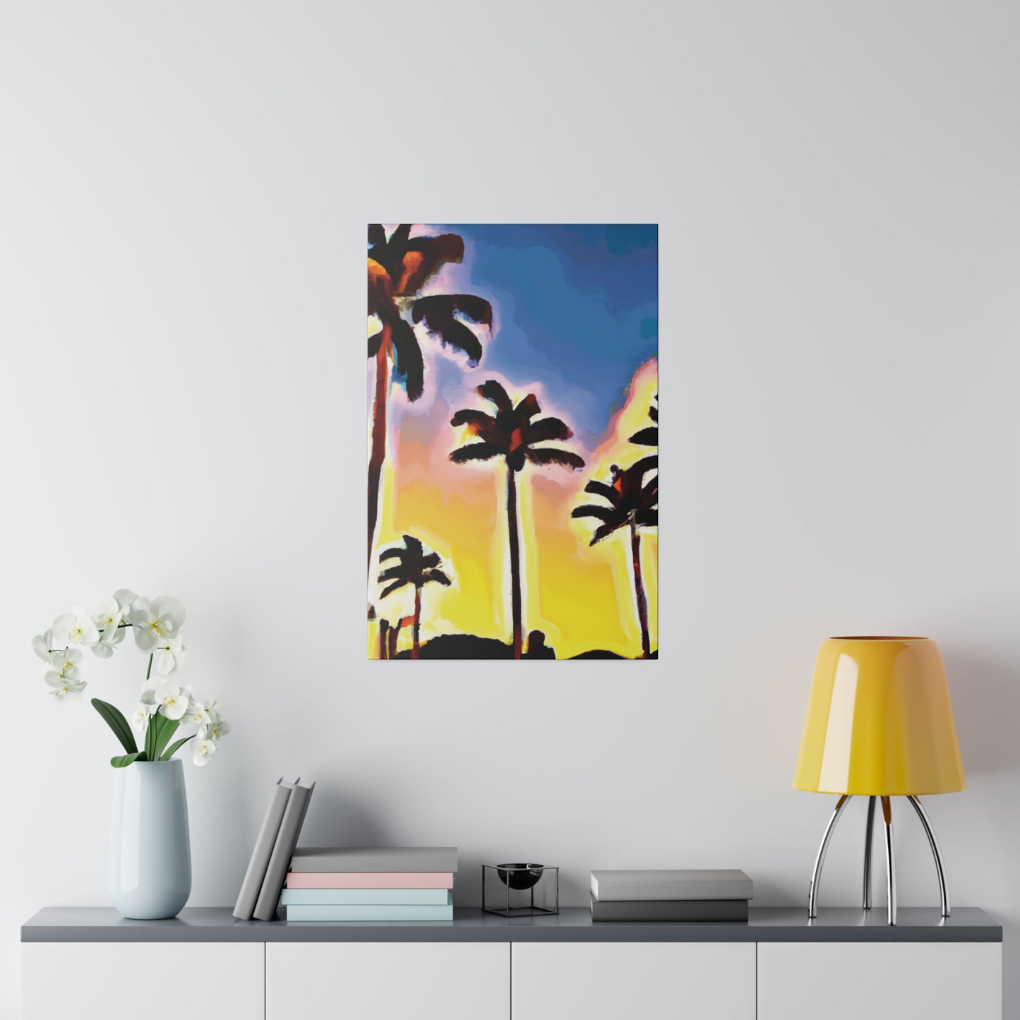 3437Q - Miami Beach Sunset Painting Print | Miami | Beach | Sunset | Poster | Home Decor | Wall Art | Canvas