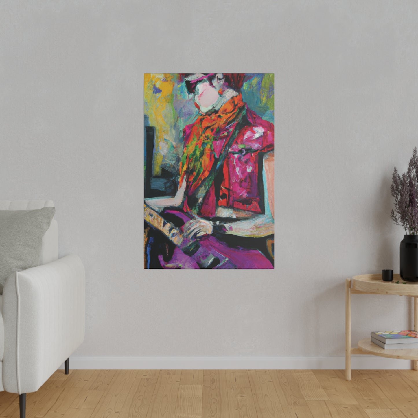 9053L - Rockstar Oil Painting Style Print | Poster | Home Decor | Wall Art | Music Art | Canvas