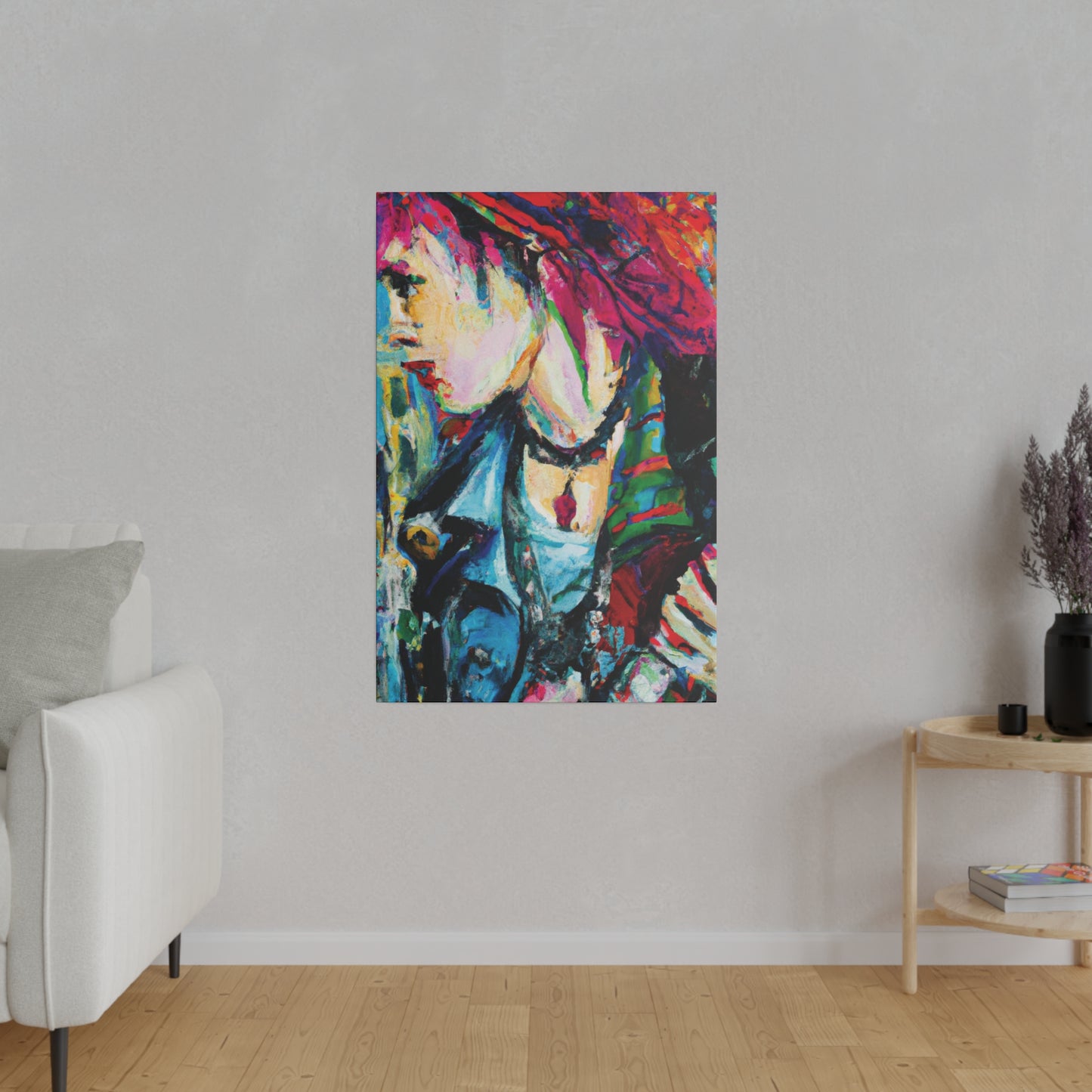 4106Q - Rockstar Oil Painting Style Print | Poster | Home Decor | Wall Art | Music Art | Canvas