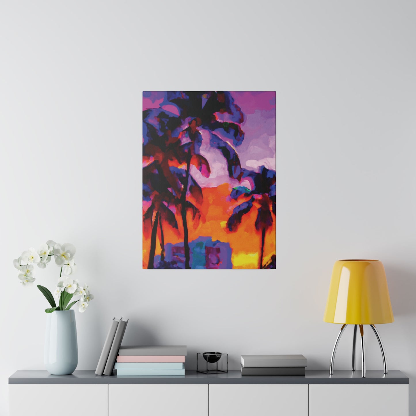 313J - Miami Beach Sunset Painting Print | Miami | Beach | Sunset | Poster | Home Decor | Wall Art | Canvas