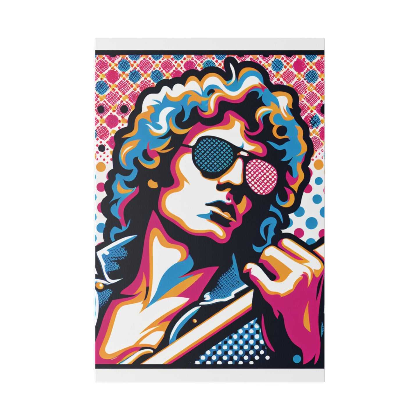 3572X - Rockstar Painting Print | Face | Abstract | Poster | Home Decor | Wall Art | Music Art | Canvas